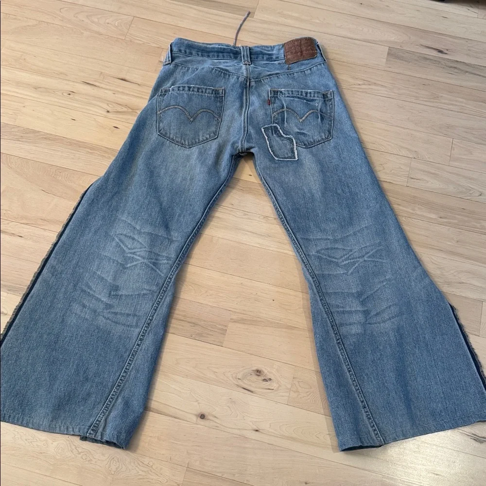 Levi's Engineered Jeans-Red Tab Button Fly Side Seam Split-Skater-Y2K-30x30-Rare - Picture 9 of 12